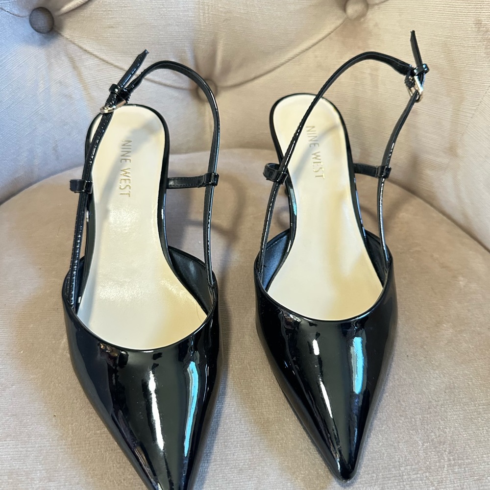 Nine West Black Patent Heels